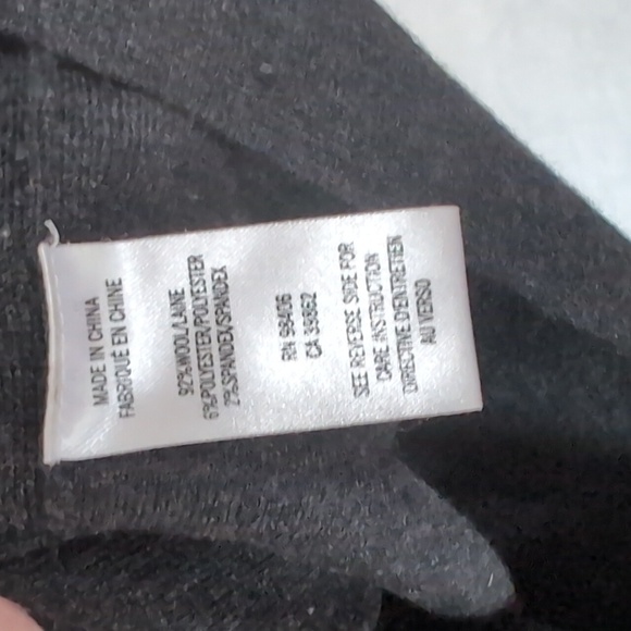 Theory Dark Grey Wool Sleeveless Dress Cinched Waist Size Medium - Picture 2 of 5